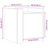 Nightstand Sonoma Oak 45x50x50 cm Particleboard