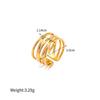 ERESI  Fashion Rings Adjustable PVD 18k Gold Plated Stainless Steel Ring Waterproof Statement Rings Jewelry Women