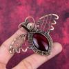 Red Fire Labradorite Real Gemstone Pendant Copper Wire Wrapped Butterfly Pendant