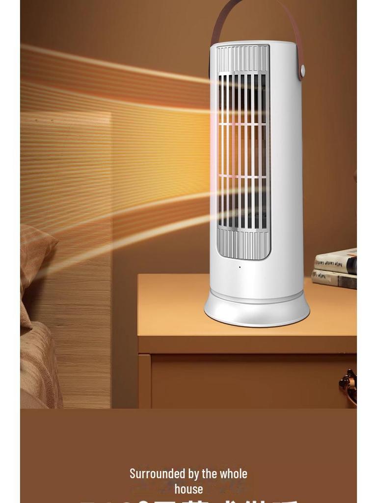 Energy-Efficient Mini Desktop Heater - Fast Heating, Anti-Dump, Ideal for Home & Office Use.