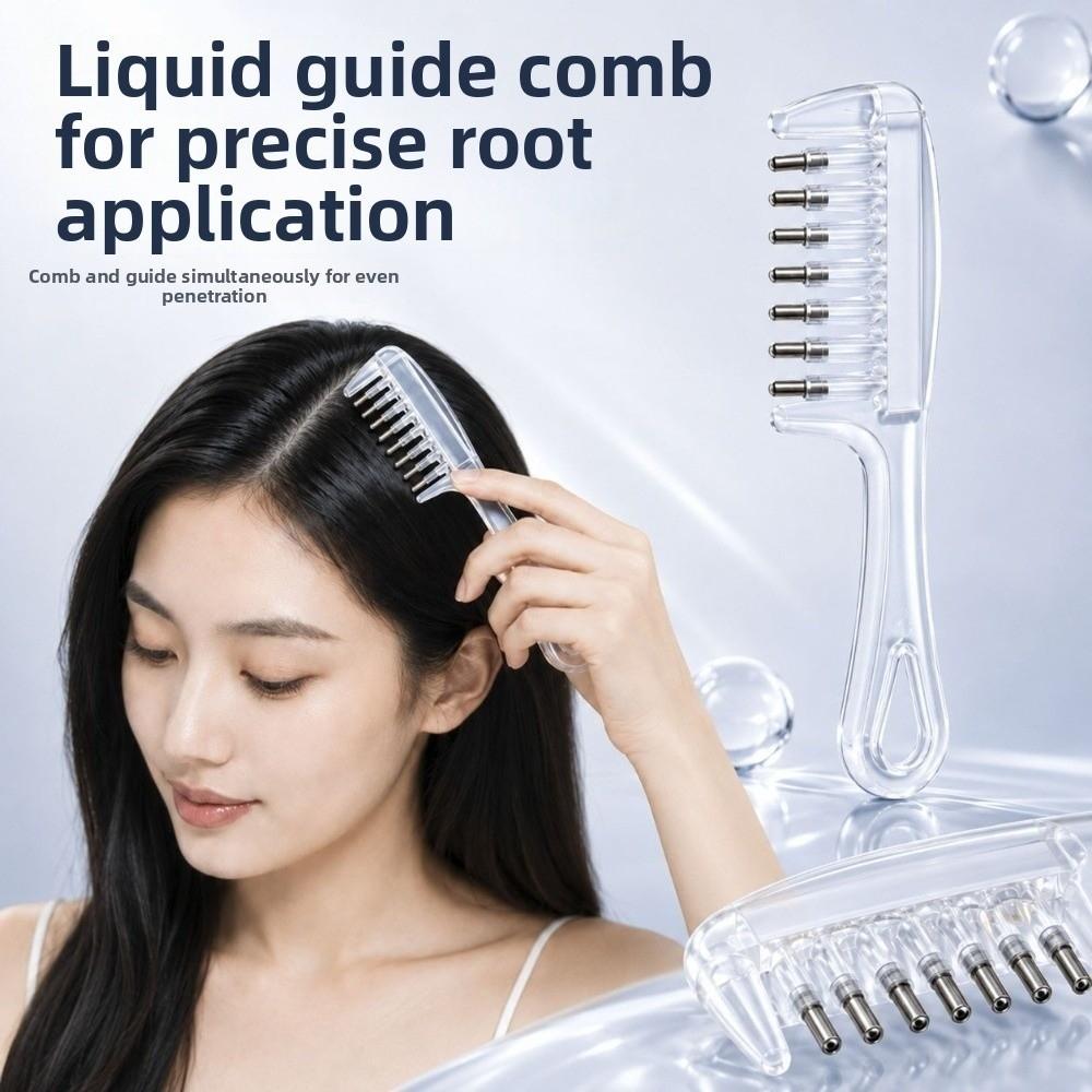 Anti-Static Scalp Liquid Guide Comb Transparent Essential Oil Applicator Scalp Nourish