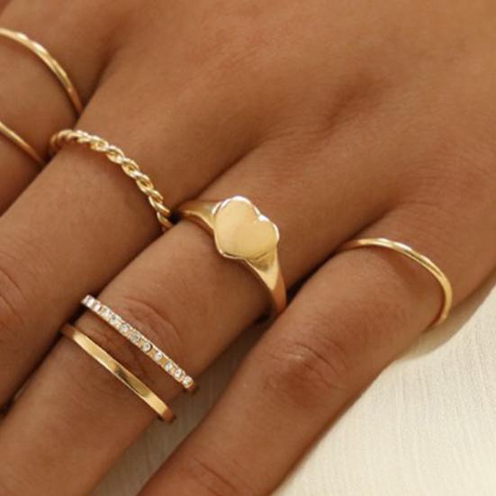 8ks Prsteny Kamínky s pěticípou hvězdou Šperky Galvanické pokovování Geometrický prsten Dárky k narozeninám