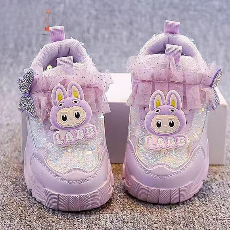 Girls' Fashionable Running Shoes, Spring and Autumn Children's Sports Soft-soled Shoes