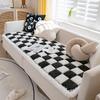 Plush Square Ins Wind Steamed Bread Pad, Solid Wood Handmade Sofa Cushion, Leather Seat Cushion, Universal In All Seasons, Non-Slip, Thickened Nordic