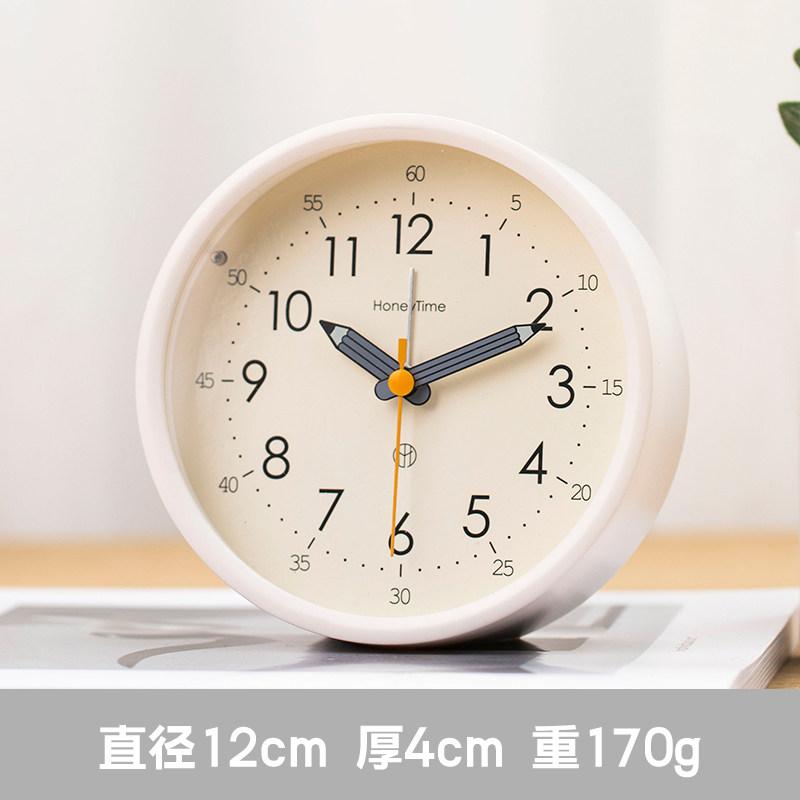 

Настольный мини-будильник - студенческий настольный часы, бесшумные часы с маятником, тихий часовой орнамент, идеально подходят для учебы белый