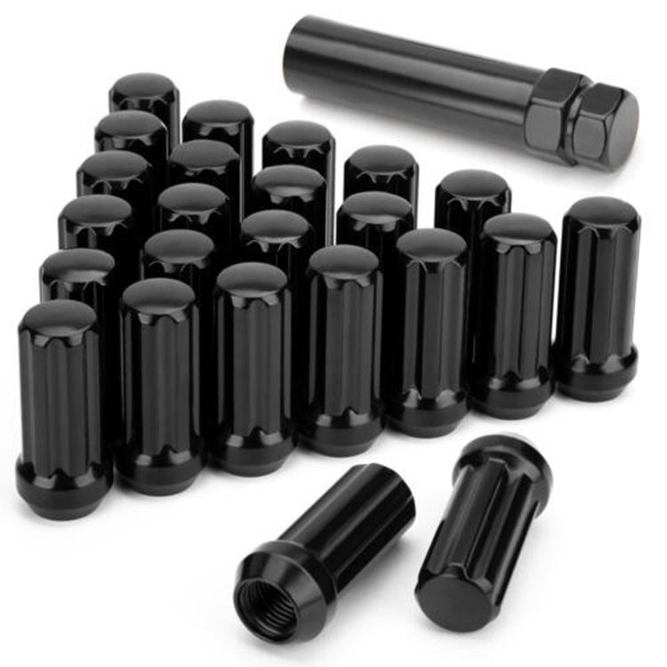 סט אומים נגד גניבה 24+1 M14x1.5 אומים לגלגל שבעה חריצים עם כלי שרוול עובי 51 מ"מ