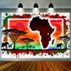 Vibrant African Silhouette 243.84x182.88cm Polyester BannerDJH