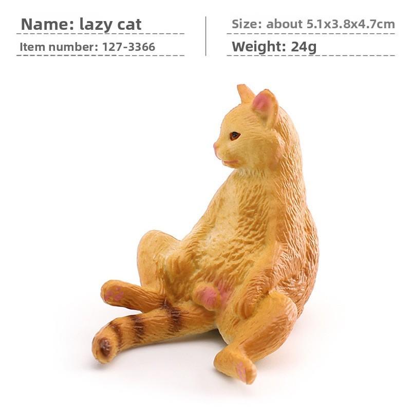 Cat Cartoon Pvc Sculpture With Realistic Form For Home Display Gift Childrens