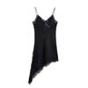 Asymmetrical Lace Strappy Dress - Fashionable European & American Holiday Style