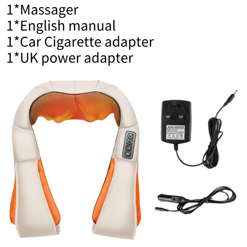 

Luxurious Electric Neck And Shoulder Massager With 8 Massage Heads For Ultimate Relaxation At Home Or In The Car Beige UK