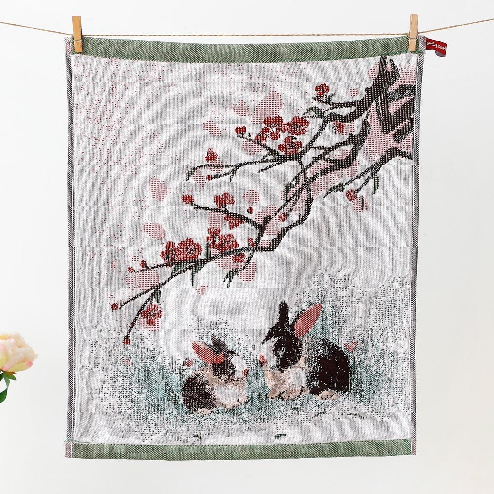 Cartoon Kitchen Towel 4 Layer Cotton Gauze Pure Cotton Dish Cloth  for Kids Children