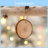 Natural X 10 Wood Slice Christmas Tree Ornament Hanging Decor Diy Craft Tag Gift