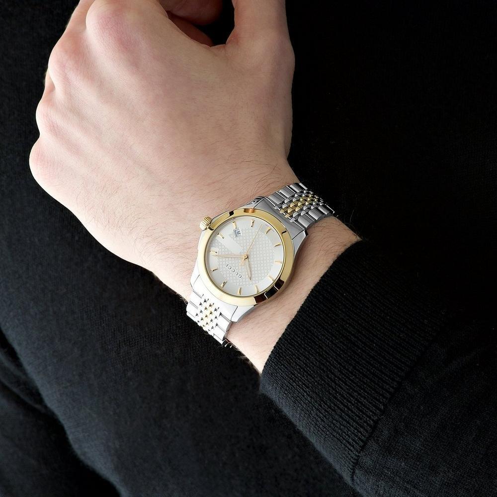 Gucci YA126409 G-Timeless Tvåfärgad Herrklocka