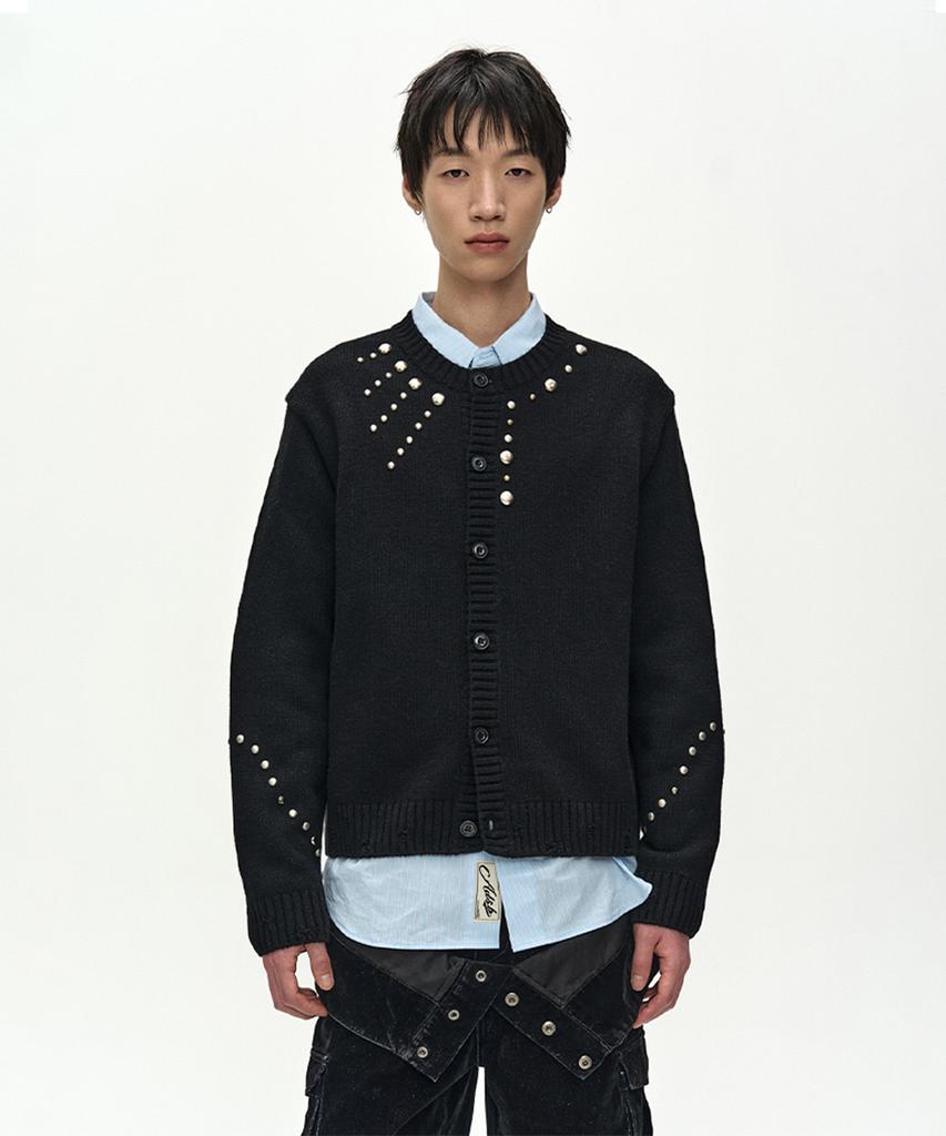 Adsb Andersson Bell Roghen Studded Cardigan (Black)