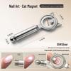 Magnete Triplo Occhio di Gatto: Strumento Magnetico per Unghie Cilindrico, Forte e Grande