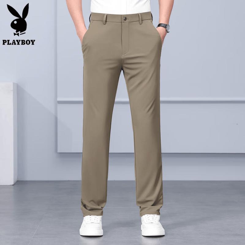 Playboy Men s Quick-Dry Straight Business Casual Pants 34