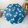 The Smurfs Theme Automatic Umbrella, Lightweight & Portable, 8 Rib, Perfect for Outdoor Travel, Birthdays, Christmas, Gifts.