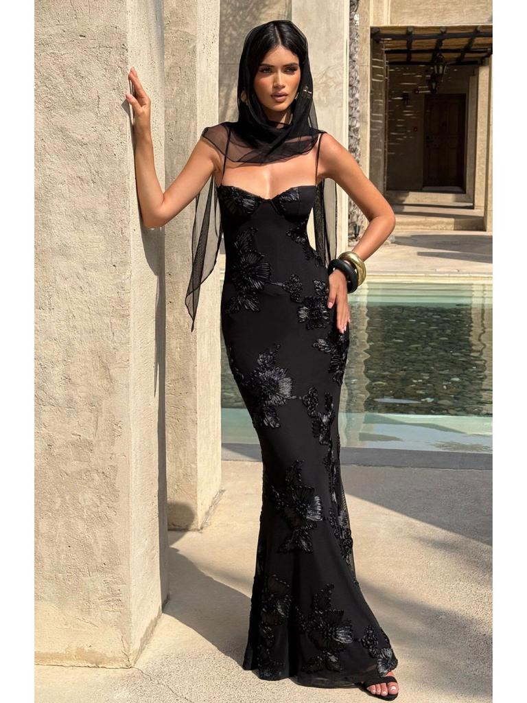 Summer Pearl Bow Backless A-line Dress