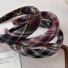 Fashion Women's Plaid Cloth Headbands with Sponge Padding for Ladies And Girls Casual Hair Hoops Accessories
