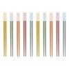 vibrant multi-color titanium coated alloy chopsticks - 10 pairs