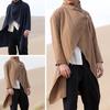 Men Spring Summer Gothic Punk Long Sleeve Cape Ruffle Shawl Midi Cardigan Coat