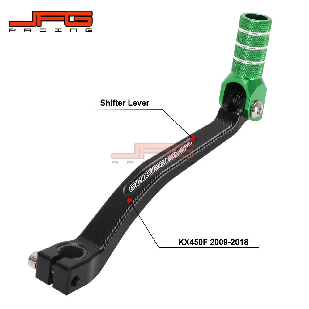

Алюминиевый рычаг переключения передач с ЧПУ для KX450F (2009-2018) Внедорожный мотоцикл. 210*55*20