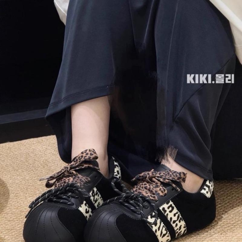 Ugly and Cute Leopard Print Women's Tide Early Autumn New Retro Color Matching Niche Inner Height Increase Casual Shoes Women