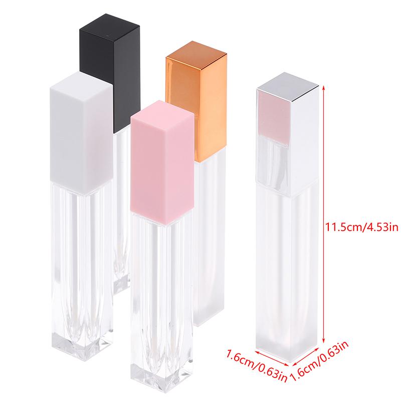 7Ml Square Lip Gloss Tubes Liquid Lipstick Bottle Empty Refillable Cosmetic Packing Container Lipgloss Sample Bottle For Diy