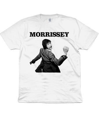 Morrissey - Tour 2018 - Peter Wyngarde - Schwarzer Text - Bio-T-Shirt Herren Damen T-Shirts Oberteil
