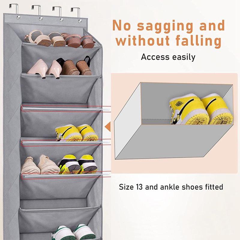 Wall-Mounted Multi-Layer Foldable Shoe and Sundry Storage Bag
