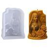 Rose Arabian Lady Statue Silicone Candle Molds For Resin Casting Handmade Candle Soap Chocolate and Home Decoration
