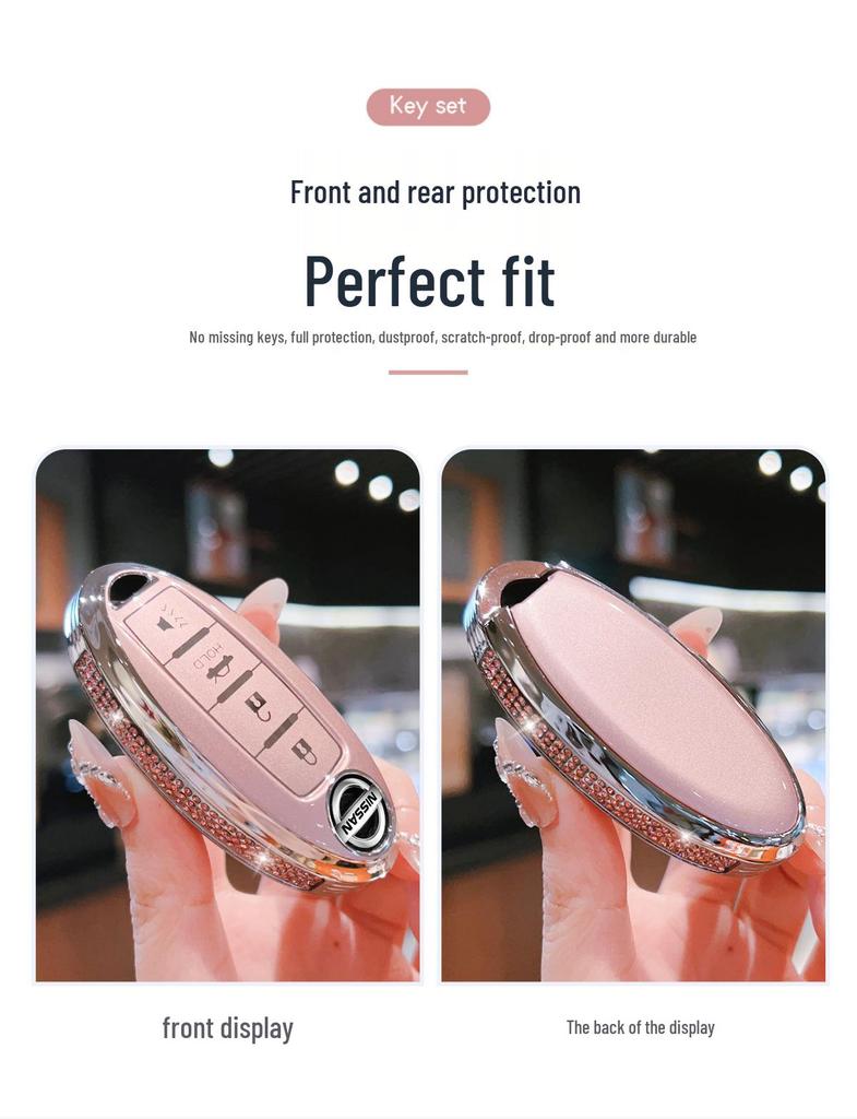 Nissan Key Case Protective Cover for Sylphy, Teana, Qashqai, Murano, Terra, Tiida, Ariya, Kicks