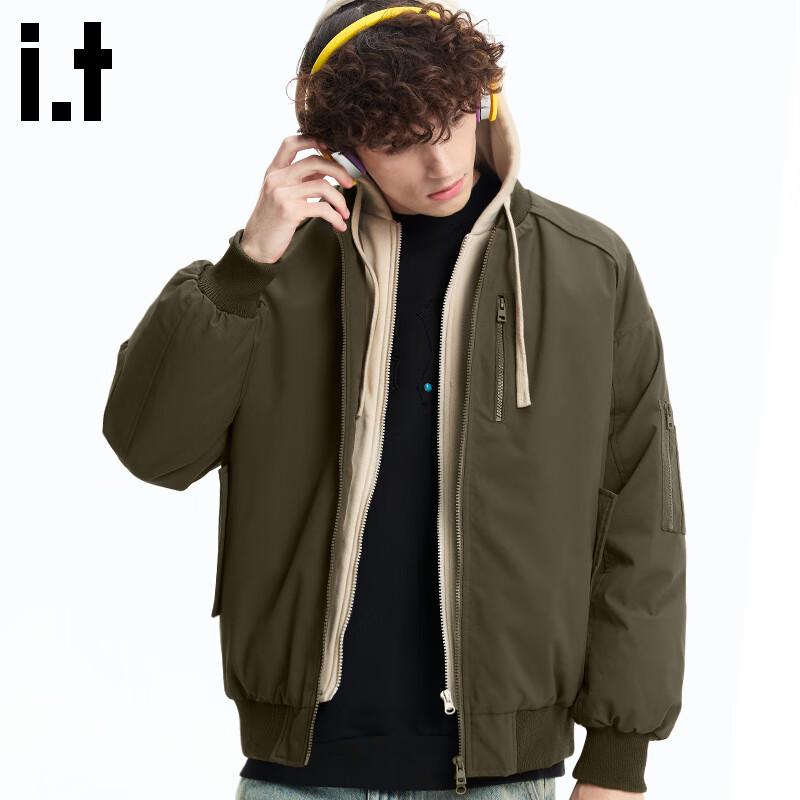 Fingercroxxit Herren Winter Warme Kapuzen-Steppjacke