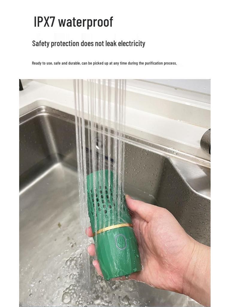 Automatic Wireless Fruit & Vegetable Washer: Portable Capsule for Pesticide and Residue Removal, Sterilization, and Disinfection