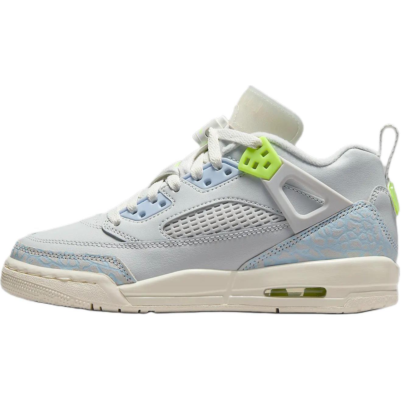 Кроссовки Air Jordan Spizike Low GS Photon Dust Volt для детей Серые Sail Кокосовое молоко IB4465-025 39