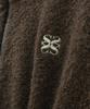 Seteo (W) Crop Half Neck Fleece Knit Zip-Up Brown