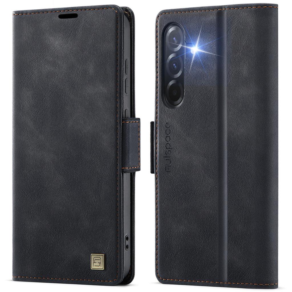 Pro Samsung Galaxy A56 5G pouzdro AUTSPACE A11 Blokování RFID Retro kožený kryt peněženky na mobil