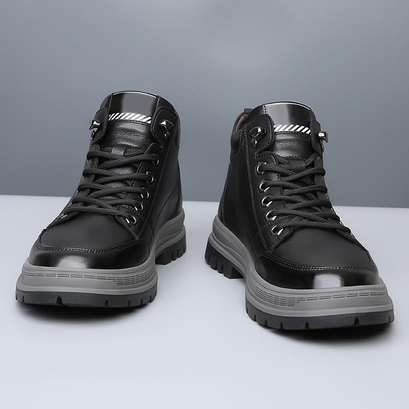 men Leather Boots Men's Retro Motorcycle Fashion Shoes For Men Botas lace up shoes Hombre Chaussures Pour Hommes Bottine Homme