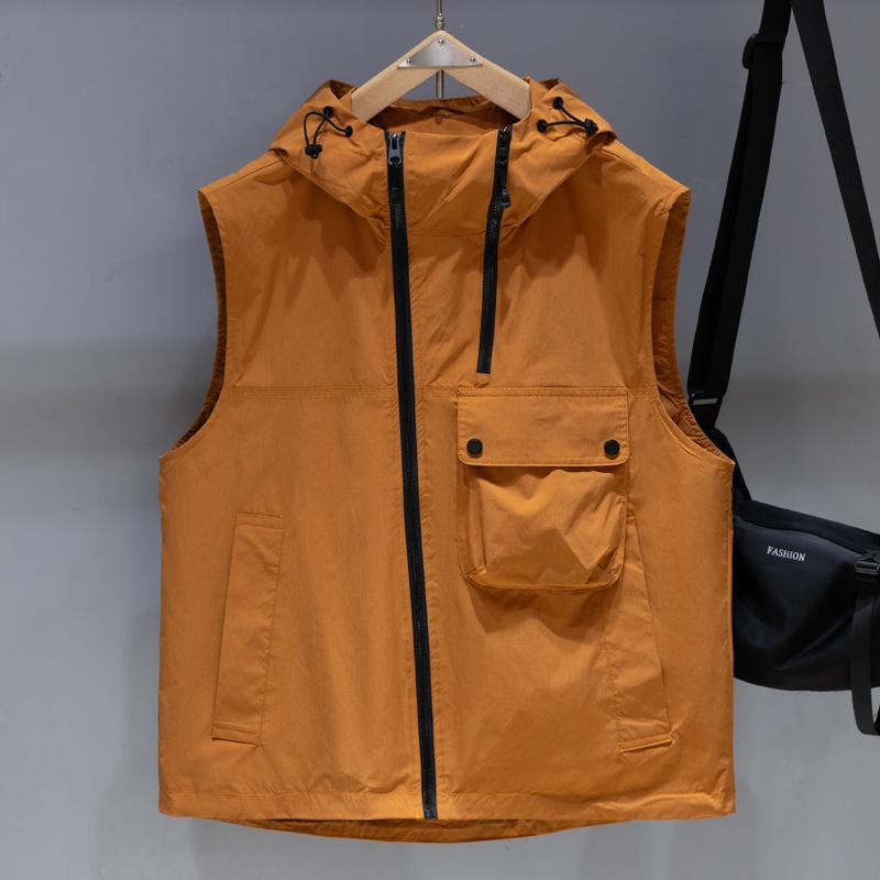 

Unisex Hooded Utility Vest, Breathable Lightweight Outdoor Sleeveless Jacket (M-3XL) 3XL