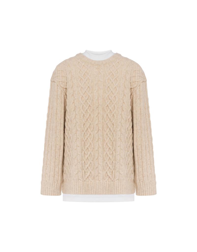 MOSCHINO Shetland Wool Layered Knit