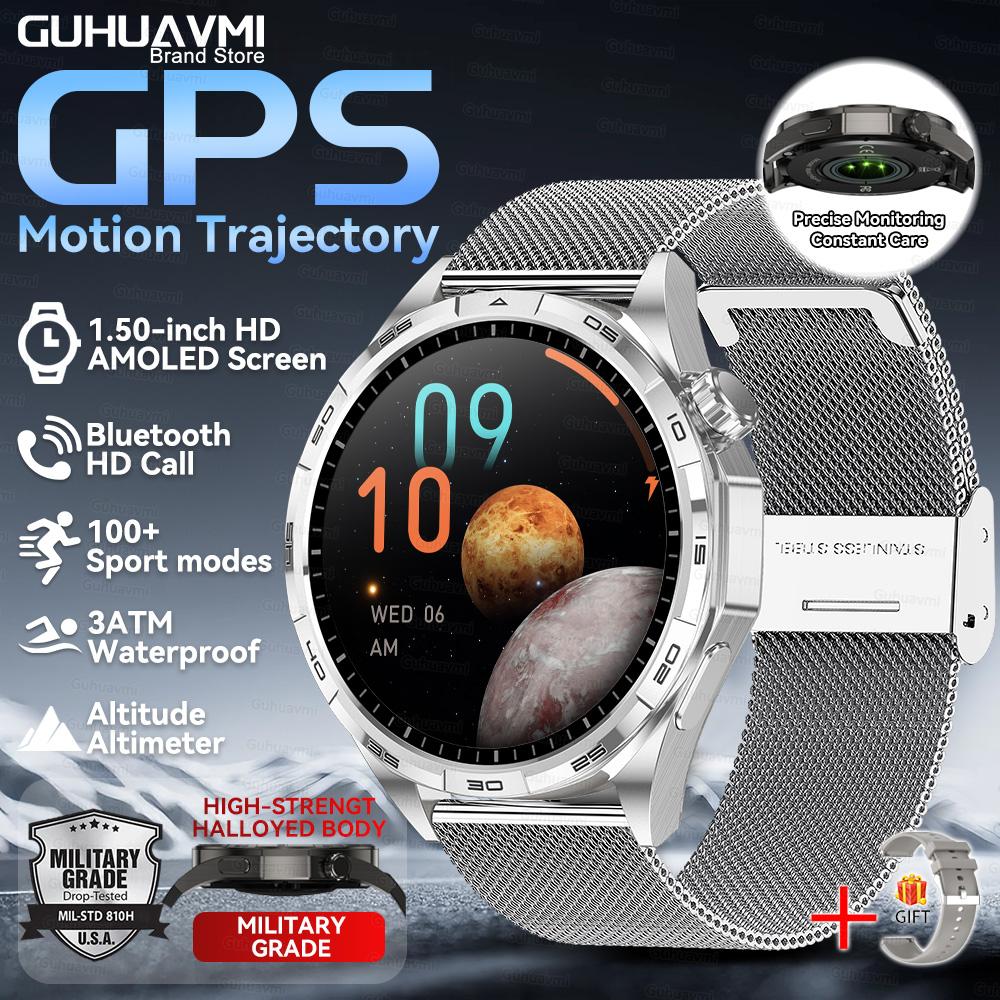 Watch 6 Pro Bluetooth Call Smartwatch 1.50'' AMOLED GPS motion trajectory Heart Rate Outdoor Sports GT Smart Watch men