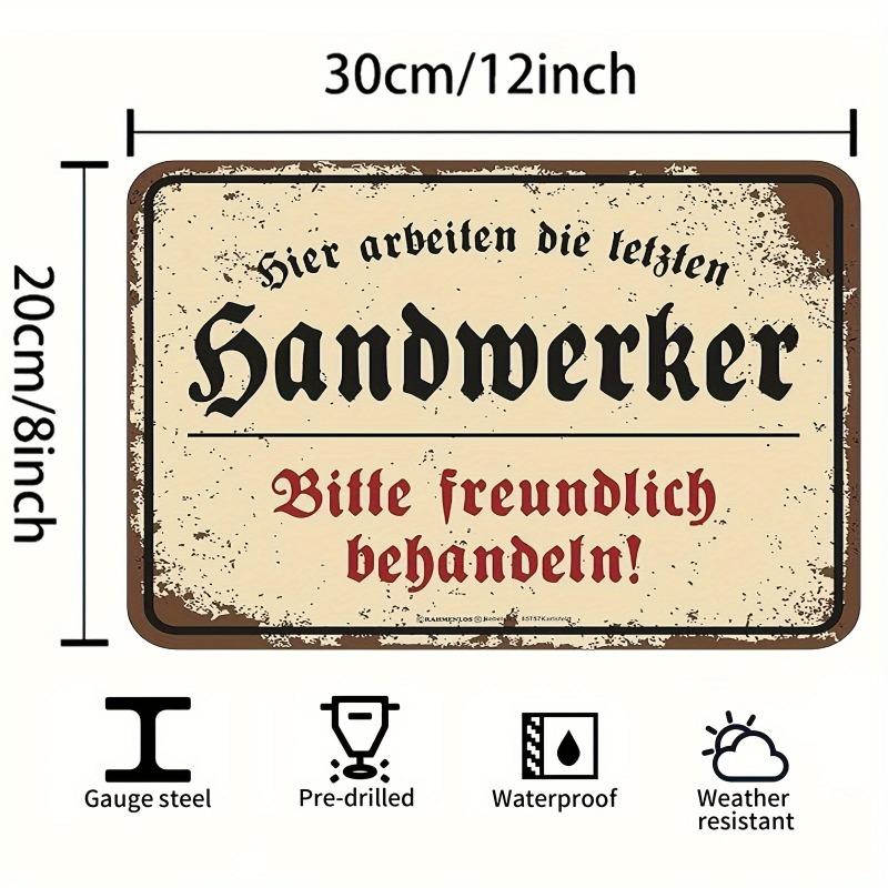 2D Flat Classic Retro Style Iron Wall Art Sign with Reinforced Durable Construction and Protective Coating