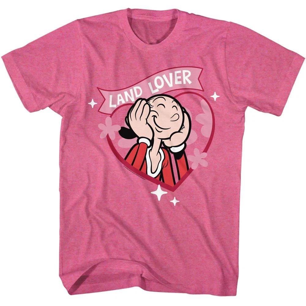 Popeye - Land Lover - American Classics - Heather Pink Short Sleeve T-Shir 150