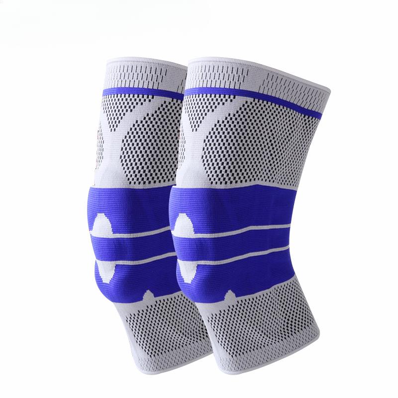 Shiwei Silicone Spring Support Knee Pads Outdoor Breathable Nylon Elastic Protection Knee Hair.