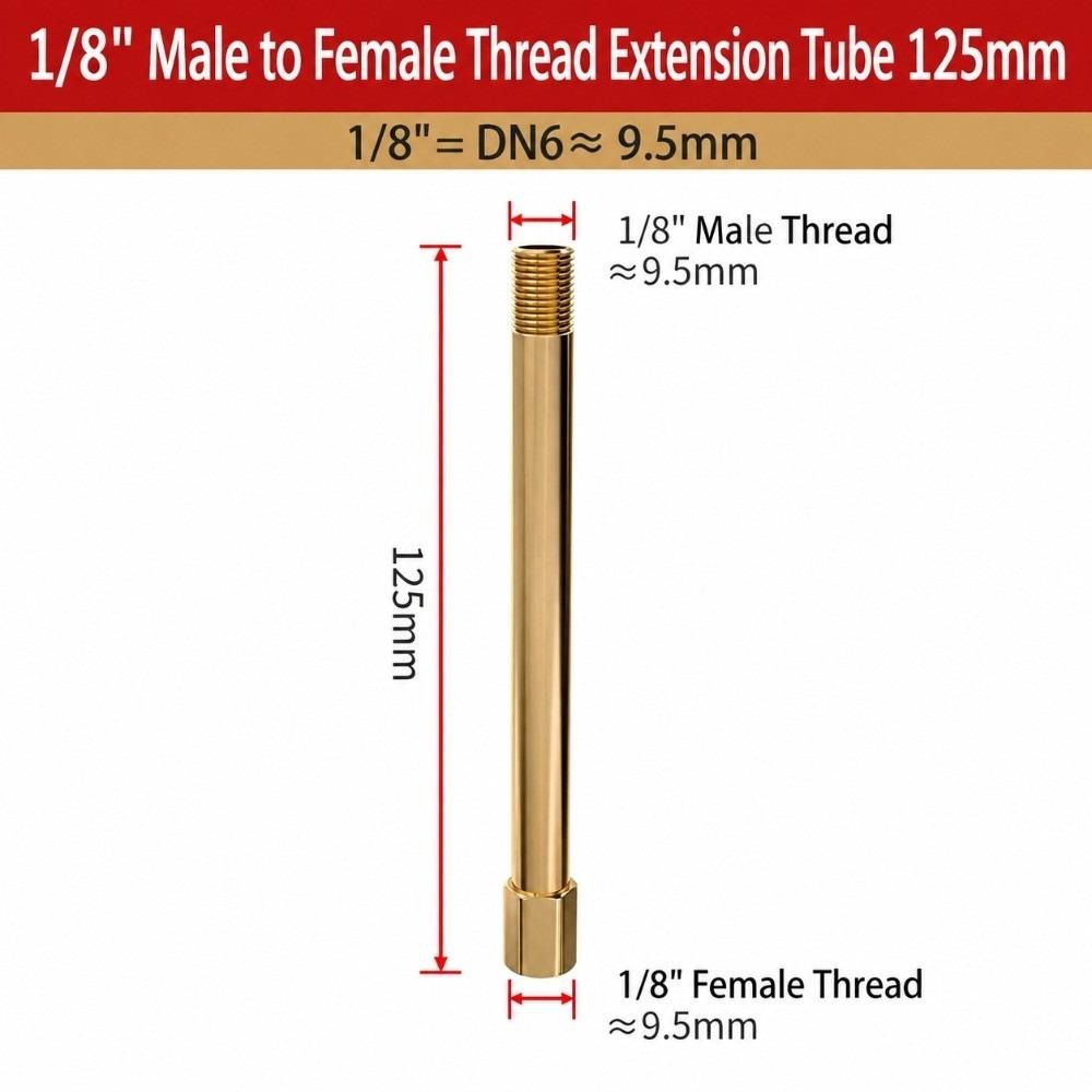 1/8  1/4  Brass Extension Nipple 50mm-200mm
