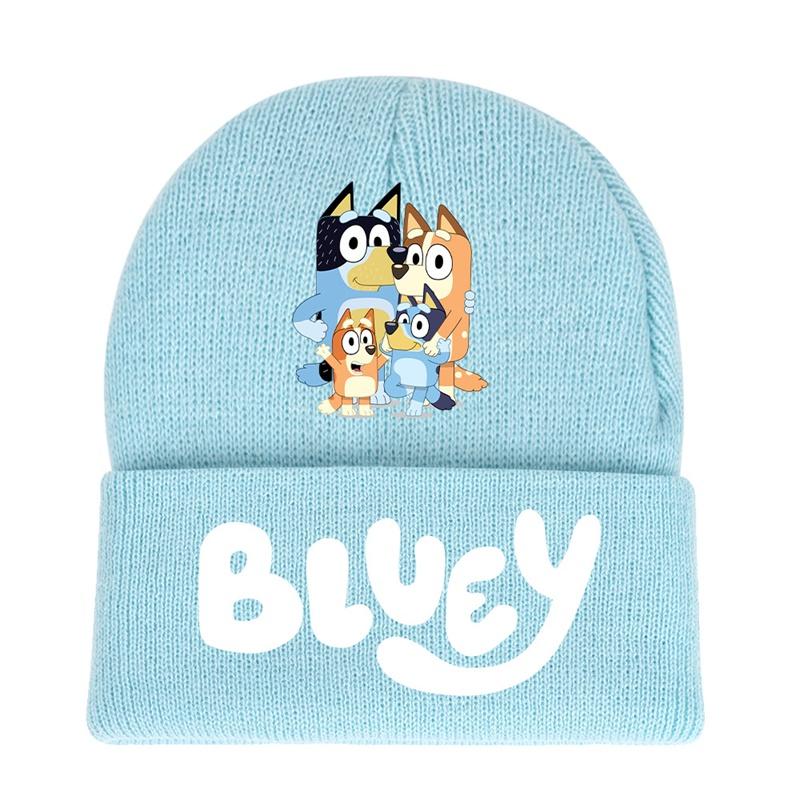 

Модная вязаная шапка Bluey для мужчин и женщин, однотонная с принтом, зимняя шапка Style B
