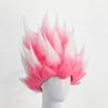 Pink And White Anime Style Cosplay Wig Fluffy Curly Hair Synthetic Party Wear Wig for Women