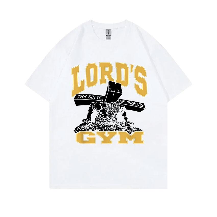 Jesus Christ God Lords Gym The Sin of The World Tshirt Unisex Women Pump Fitness Funny Meme T Shirts Unisex Soft Cotton Short Sleeve