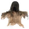 Half Body Halloween Figure With Sound Activation Red Light Gaze and Aged Cloth Finish for Seasonal Party Porch Graveyard Display Scene Use