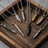 Men's Stainless Steel Bullet Pendant Hip Hop Necklace - Versatile Punk Style Jewelry for Couples